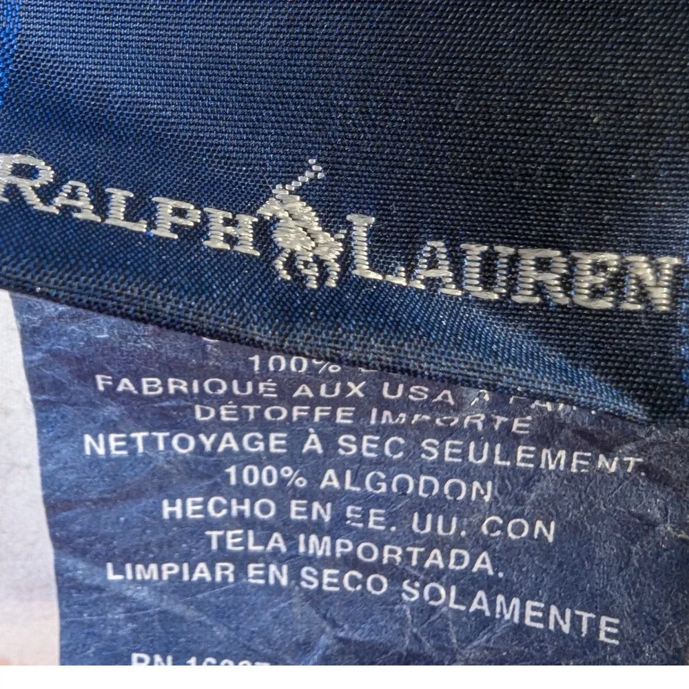Vintage Polo Ralph Lauren Cotton Pillow – 18x18 Tan Blue Polo Bear Down READ‎